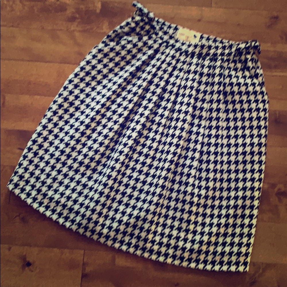 Blue robin Anthropologie skirt herringbone